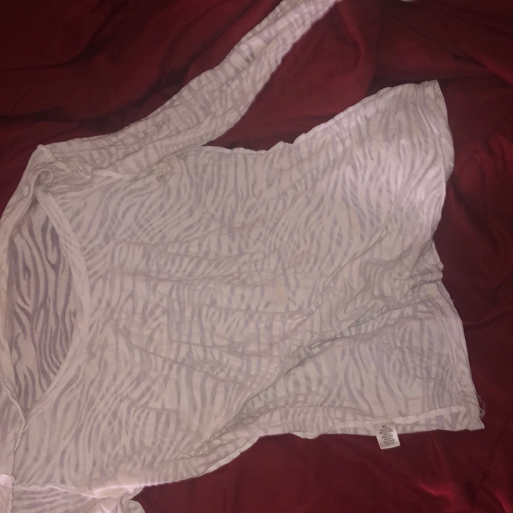 White zebra pattern shirt
